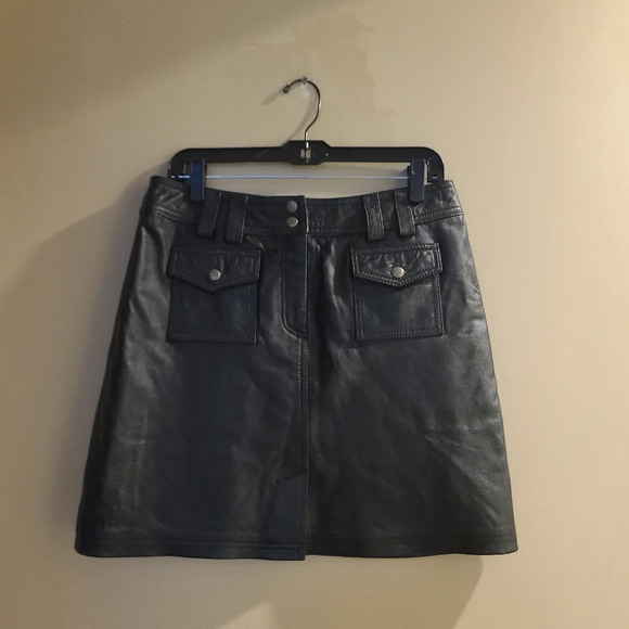 INC International Concepts Dresses & Skirts - INC International concepts leather skirt  women's size 10 black (N3)